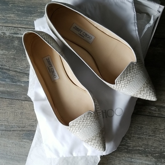 Jimmy Choo Shoes - Jimmy Choo Attila Woven Fabric Loafer Flat, Size 41 (11B)
